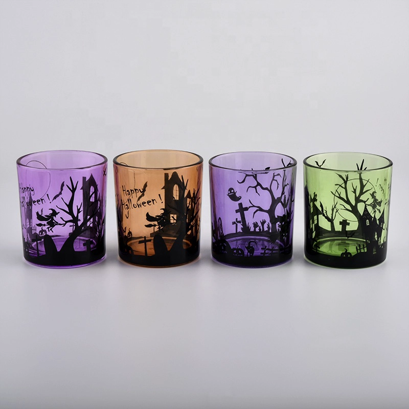 Custom eco friendly empty glass candle jar wholesales