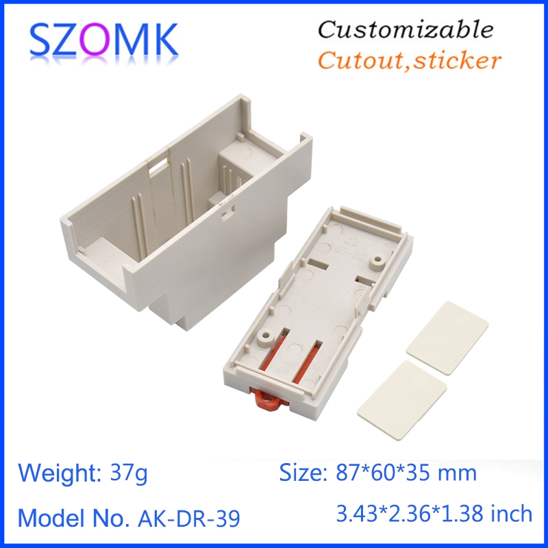 Cost-effective din rail project box szomk diy electronic plastic case AK-DR-39 87*60*35mm