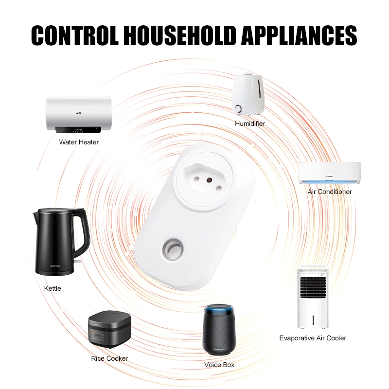AU UK EU US FR BR 標準スマートホーム Wifi プラグ リモコン ワイヤレス スイッチ 壁 PC プラスチック ソケット プラグ エンクロージュア (Alexa Google 付き)