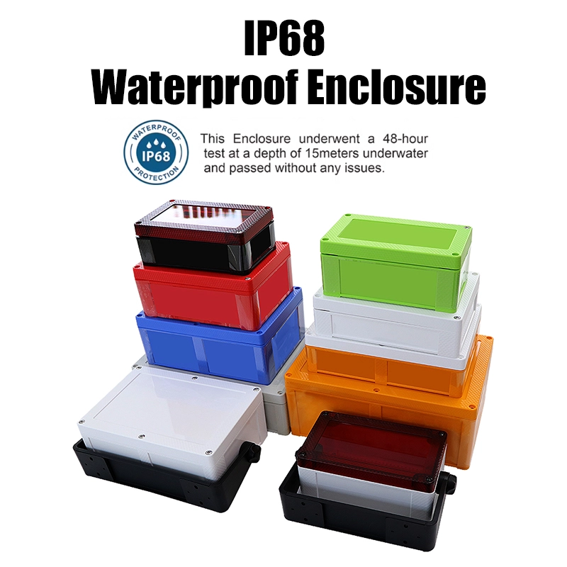 Controller a impulsi IP68 Distribuzioni in plastica della scatola di giunzione impermeabile Flangia di montaggio a parete per elettronica