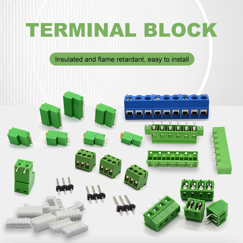 China Green Screw Hole Mount PVC Barrier Pluggable Strip Assembly Modular Connectors Power Contact Pcb Terminal Blocks manufacturer