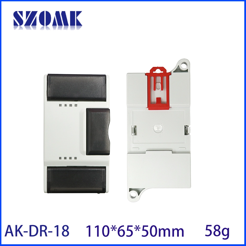 Guangdong electronic products 110X65X50mm abs din rail box manufacture/AK-DR-18