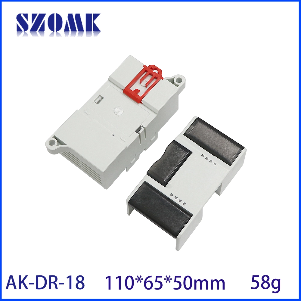Guangdong electronic products 110X65X50mm abs din rail box manufacture/AK-DR-18