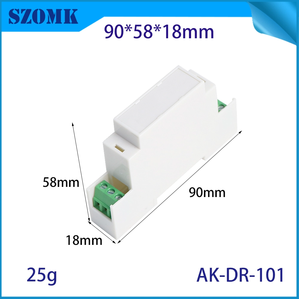 90*58*18MM OAK-DR-101 PC Din Rail Plc boîtier de commande bornes PCB boîte Din Rail boîtier en plastique