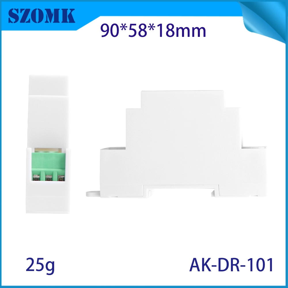 90*58*18MM OAK-DR-101 PC Din Rail Plc boîtier de commande bornes PCB boîte Din Rail boîtier en plastique