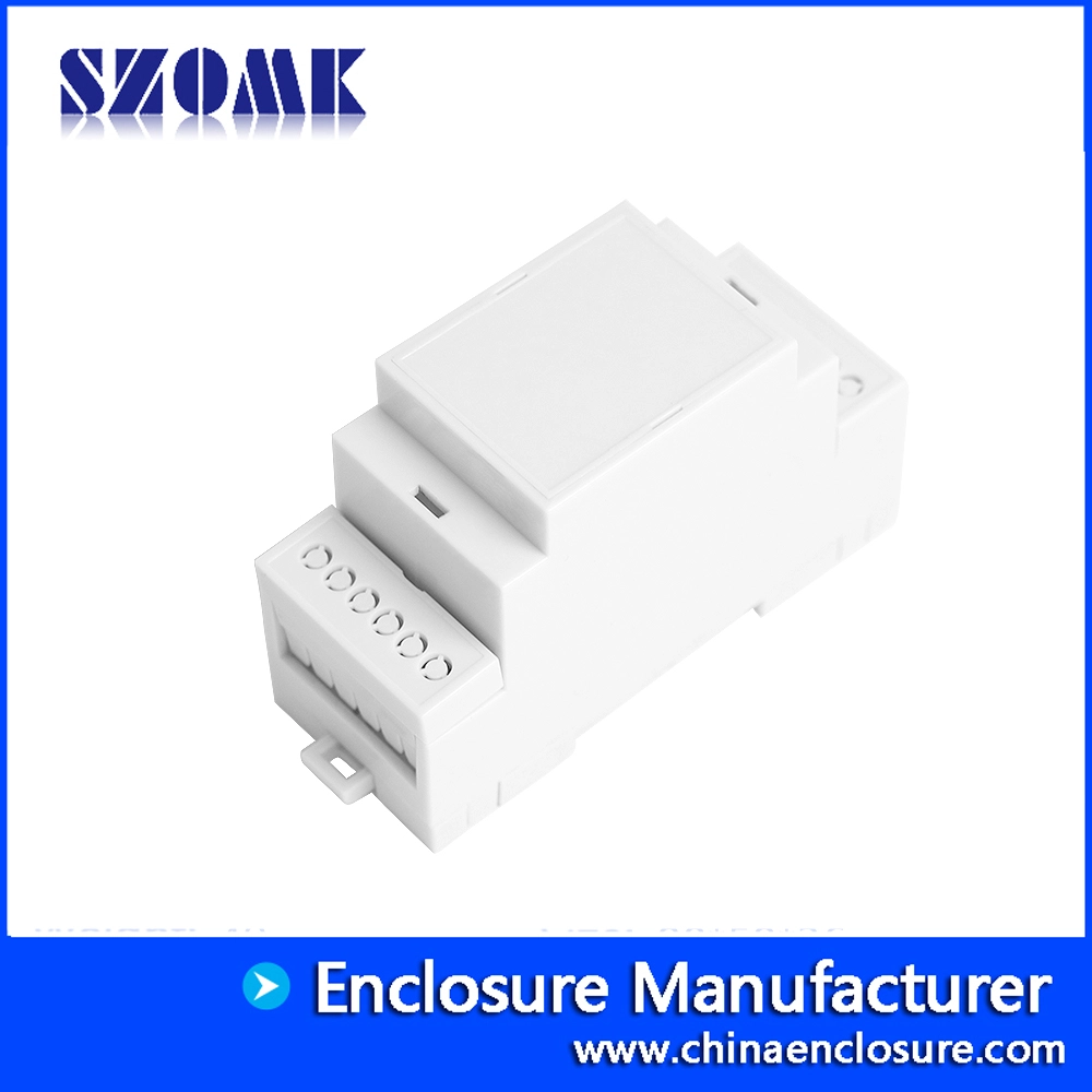 90 * 58 * 36 mm AK-DR-102 PC-DIN-Schienengehäuse 6-Punkt-Arbeitsplatinengehäuse Kunststoff-DIN-Schienengehäuse