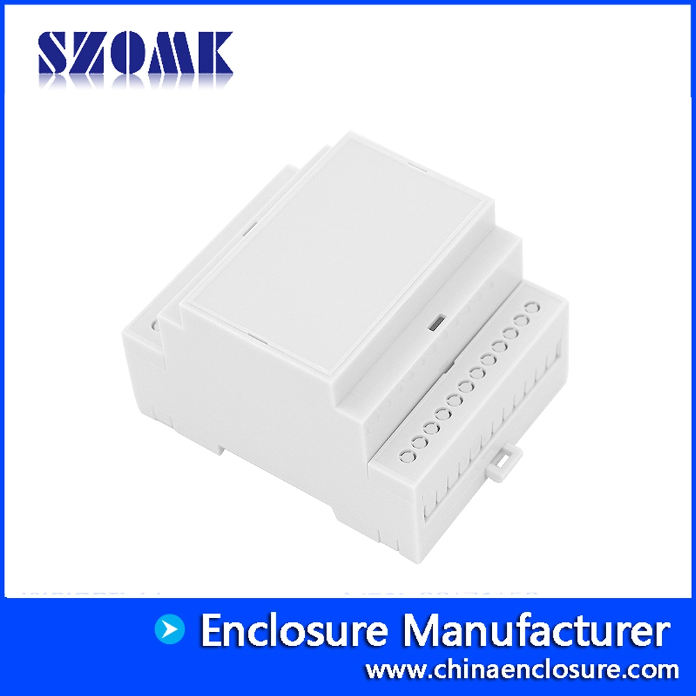 90*71*58MM AK-DR-104 Plastic PCB Din Rail Enclosure With Terminals 24 Points Works Din Rail Mount Multi-Board Box