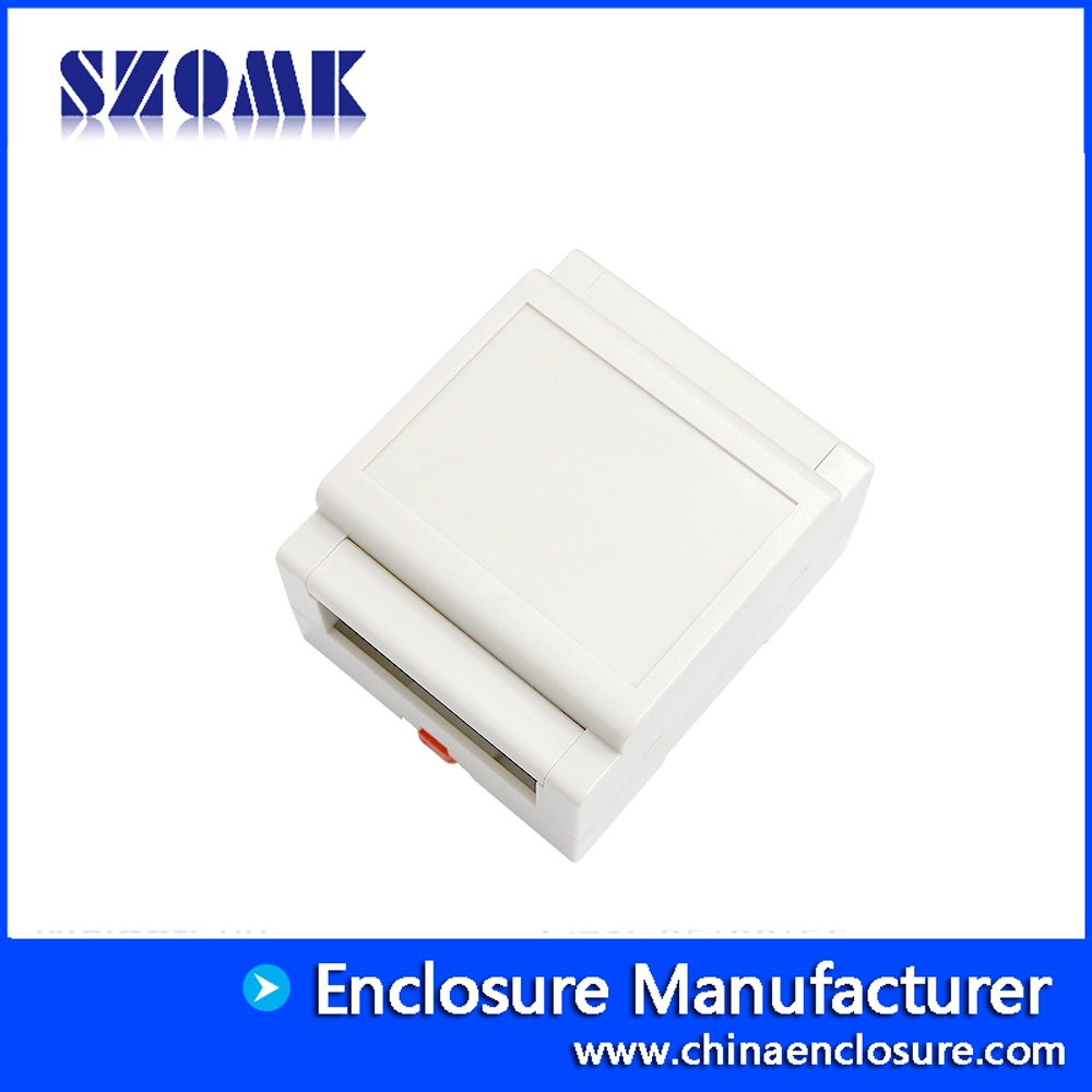 95*80*56mm AK-DR-108 전기 PLC 제어 상자 플라스틱 ABS DIN 레일 인클로저