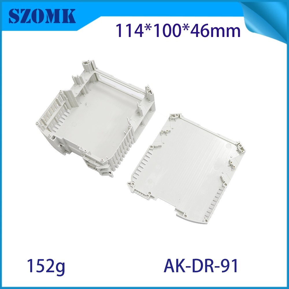114 * 100 * 46 mm AK-DR-91 Terminal de rail DIN Borne électrique PA66 PCB PCB PCB Boîtes de commande fixe