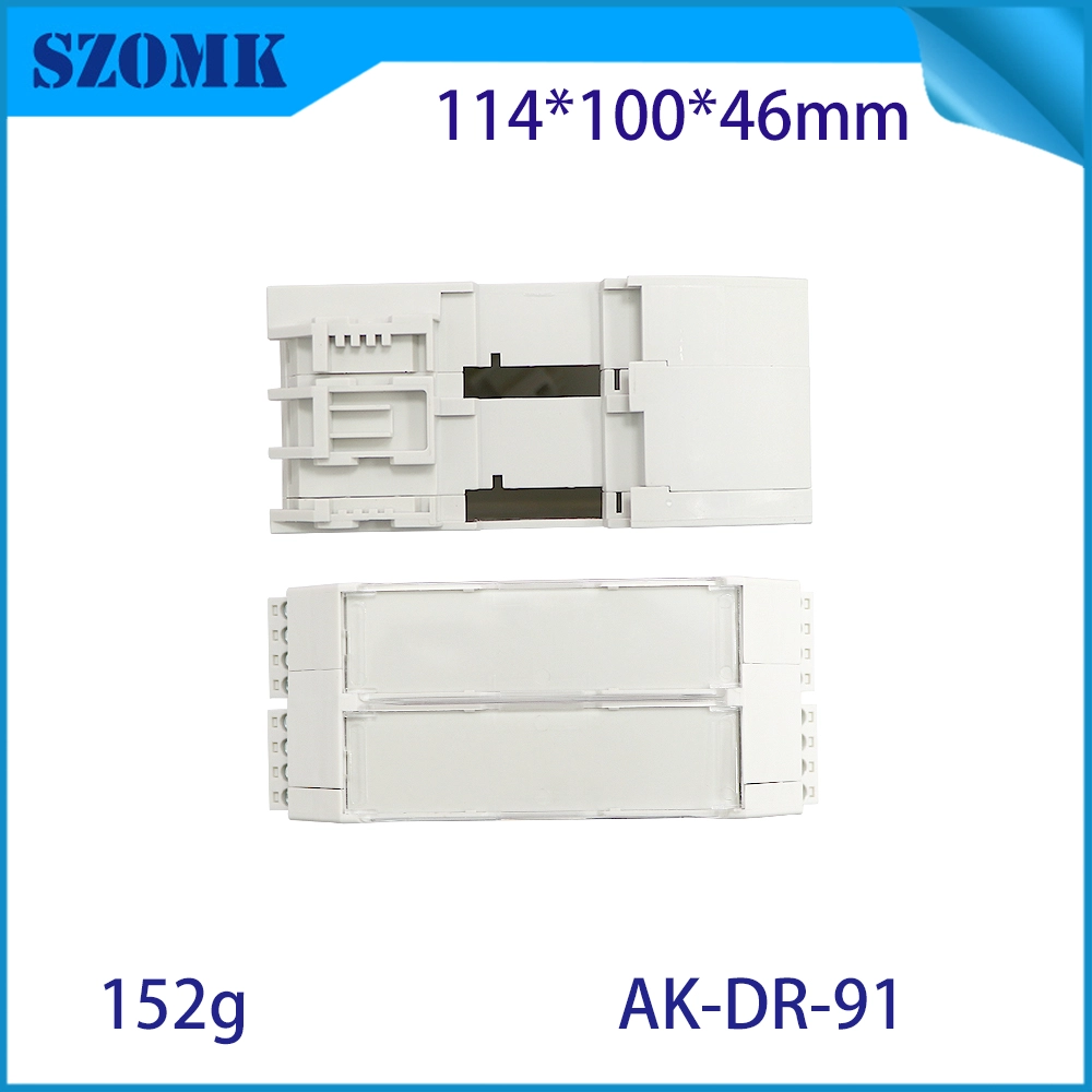 114 * 100 * 46 mm AK-DR-91 Terminal de rail DIN Borne électrique PA66 PCB PCB PCB Boîtes de commande fixe