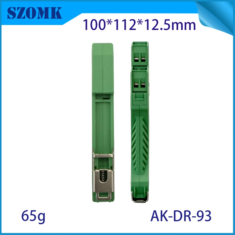 100*112*12.5MM AK-DR-93 Green Pcb Din Rail Type Terminal Blocks Connector Electrical Transformer Din Rail Enclosure