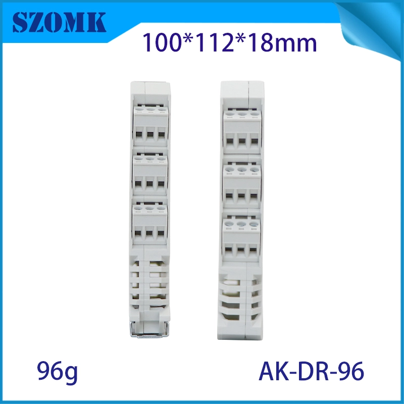 100 * 112 * 18 mm AK-DR-96 Enceinte de rail DIN pour le capteur PCB Capteur Electronic Terminal Plastic