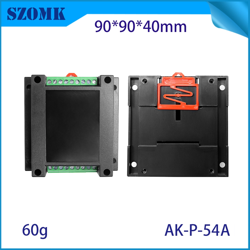 90*90*40 mm AK-P-54A con bloque de terminal Caja de circuito ABS PLC Caja de control de rieles de plástico DIN