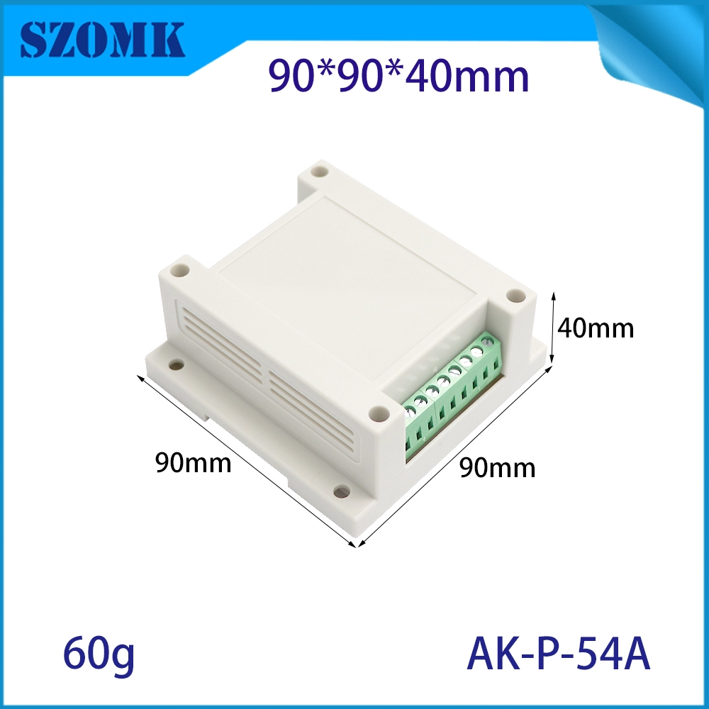 90*90*40 mm AK-P-54A con bloque de terminal Caja de circuito ABS PLC Caja de control de rieles de plástico DIN