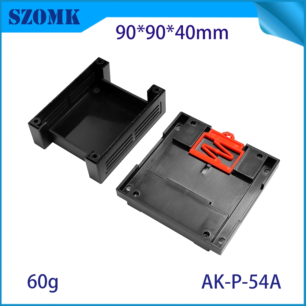 90*90*40 mm AK-P-54A con bloque de terminal Caja de circuito ABS PLC Caja de control de rieles de plástico DIN
