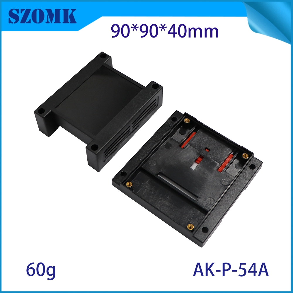 90*90*40 mm AK-P-54A con bloque de terminal Caja de circuito ABS PLC Caja de control de rieles de plástico DIN