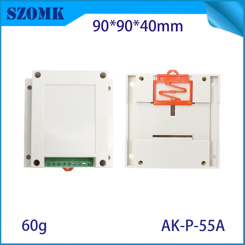 90*90*40mm AK-P-55A DIN RALE PCB Industrial Control Plastic Project 128-5.08ターミナルブロック9ビットジャンクションボックス