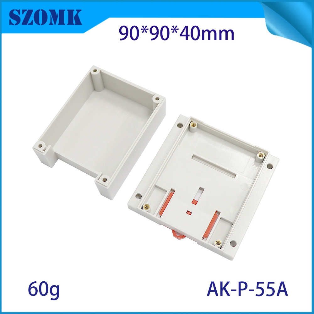 90*90*40mm AK-P-55A DIN RALE PCB Industrial Control Plastic Project 128-5.08ターミナルブロック9ビットジャンクションボックス