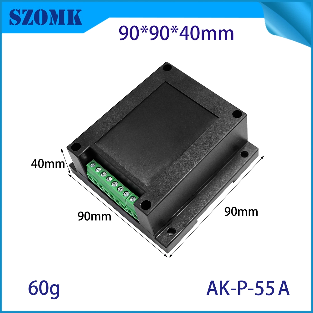 90*90*40mm AK-P-55A DIN RALE PCB Industrial Control Plastic Project 128-5.08ターミナルブロック9ビットジャンクションボックス