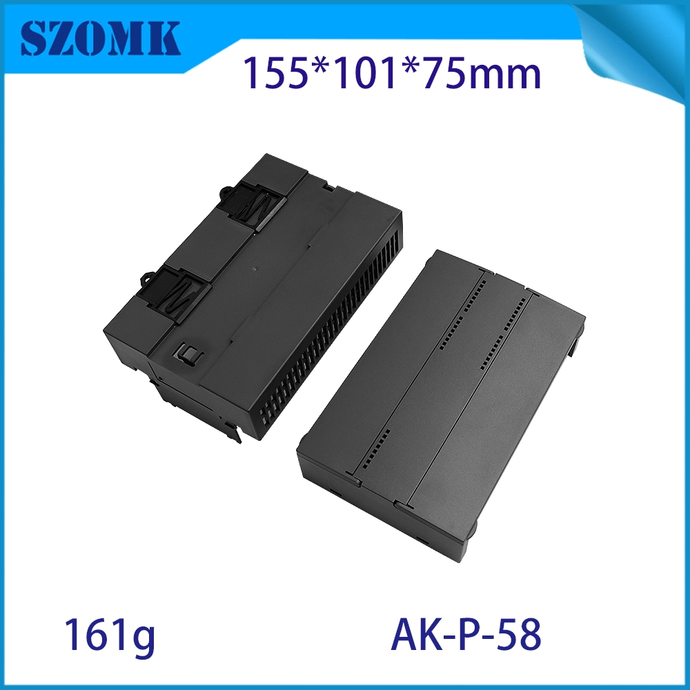 155*101*75mm AK-P-58温度控制器壳体定制塑料盒DIN Rail塑料塑料外壳