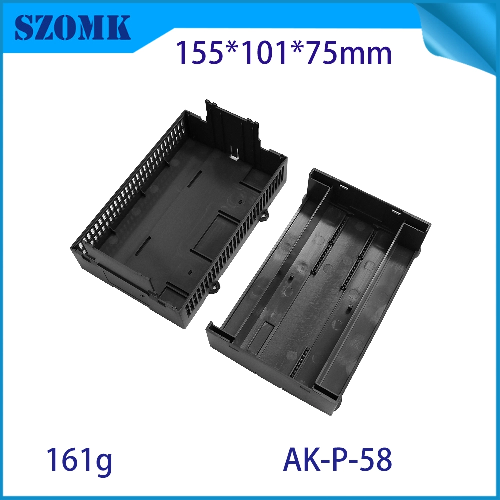 155*101*75mm AK-P-58温度控制器壳体定制塑料盒DIN Rail塑料塑料外壳