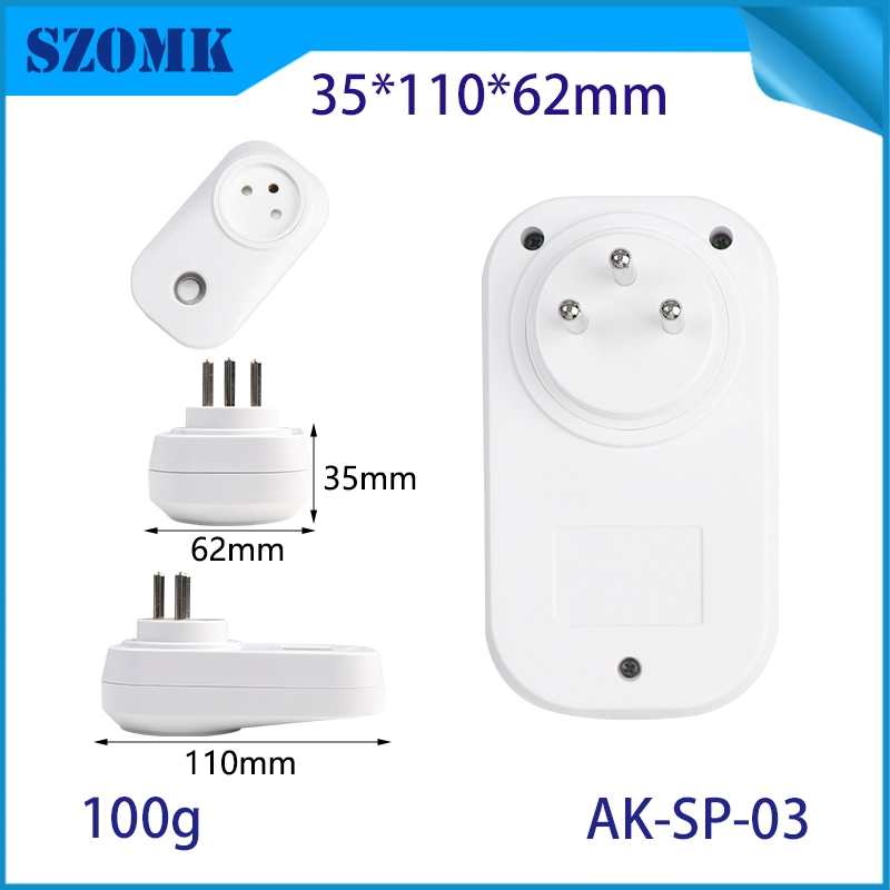 AK-SP-03以色列标准智能家居插头火花塞PC PC塑料盒