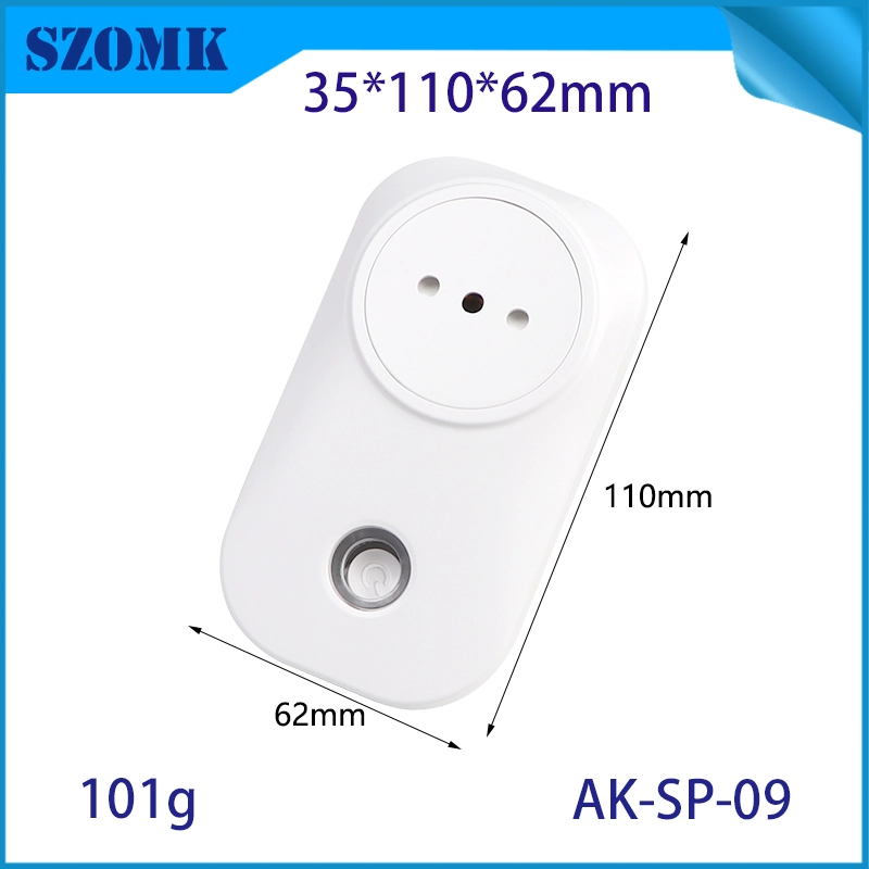 AK-SP-09 Italienischer Standard-10A Flame Reportardant V0 Stecker Gehege Alexa kompatible Inteligente WiFi Socket Smart Plug Box