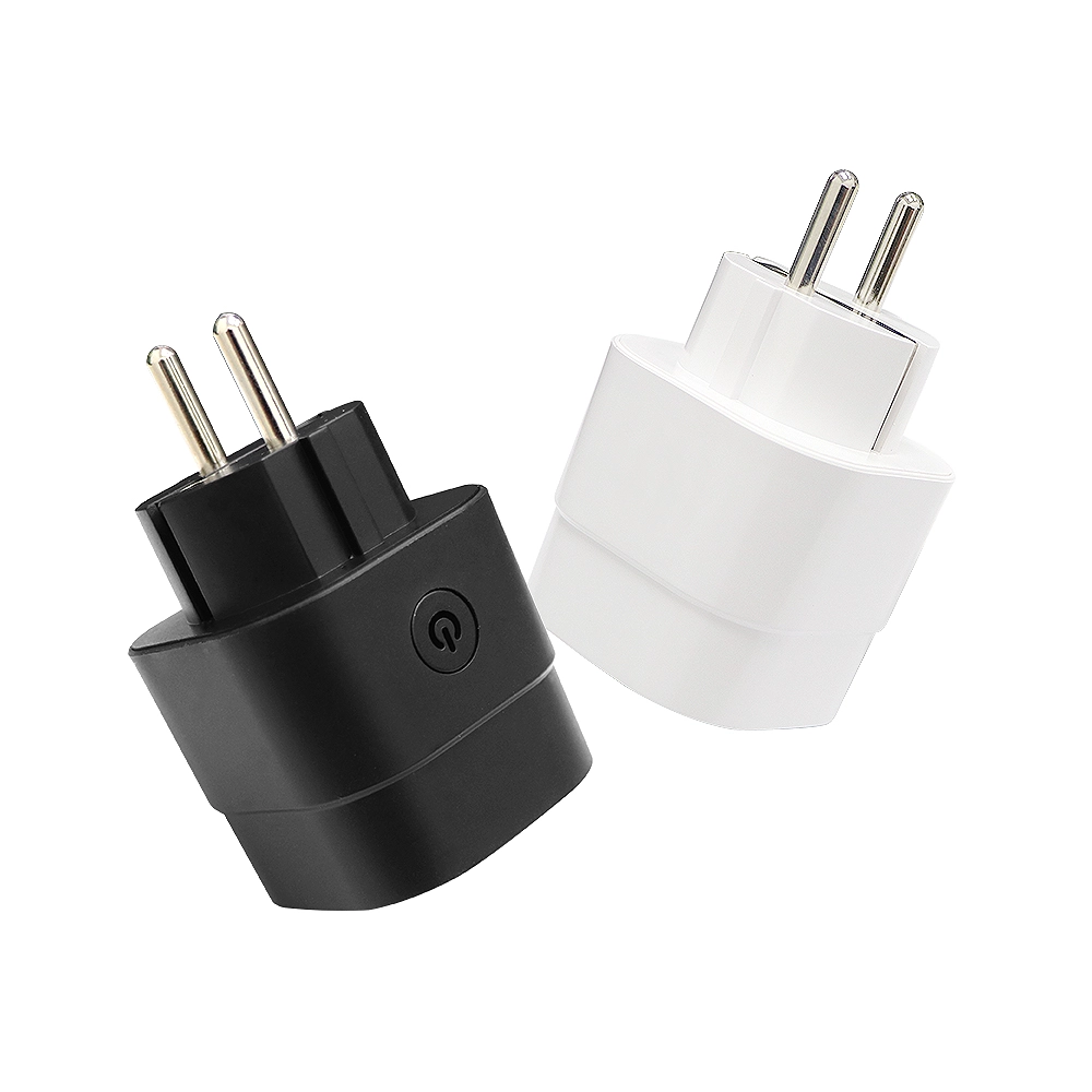 AK-SP-28 EU标准物联网智能WiFi插头外壳PC火焰阻燃V0塑料盒50*50*82mm