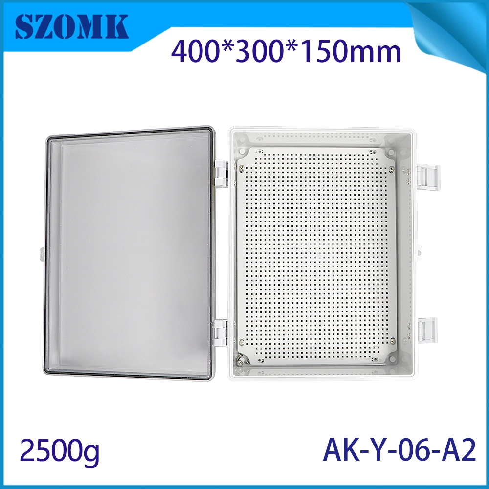 AK-Y-06A2 Power Junction Junction Box مقاوم للماء شل حميمة حميمة ABS PC العلبة 400x300x150mm