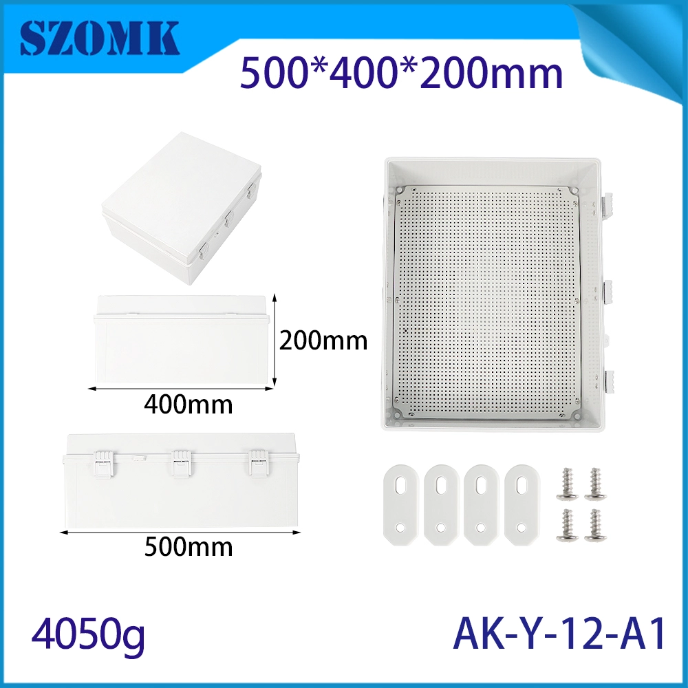 AK-Y-12A1 Ip67 Abs Plastic Electronic Housing Junction Box Enclosure For Electrical Equipment Antidust Waterproof 500x400x200mm