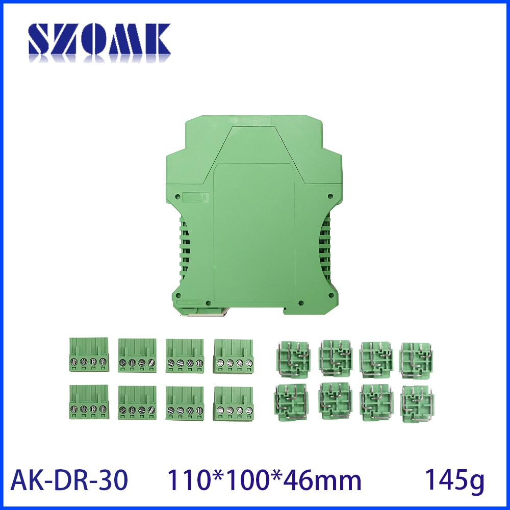 PA66 Instrumentengehäuse Grenn Farbe Din Rail Box AK-DR-30 110*100*46 mm