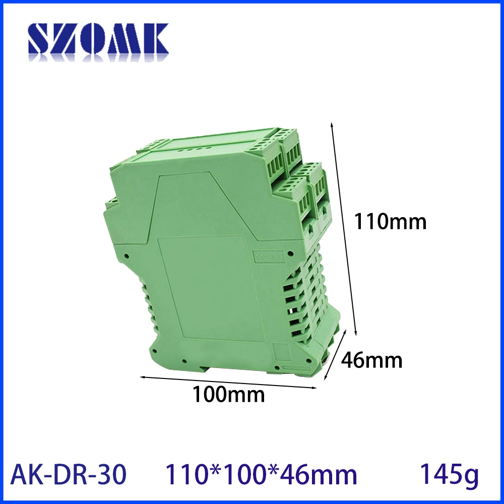 PA66 Instrumentengehäuse Grenn Farbe Din Rail Box AK-DR-30 110*100*46 mm