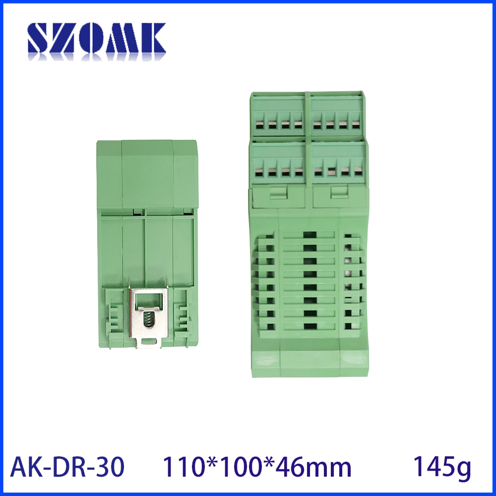 PA66 Instrumentengehäuse Grenn Farbe Din Rail Box AK-DR-30 110*100*46 mm