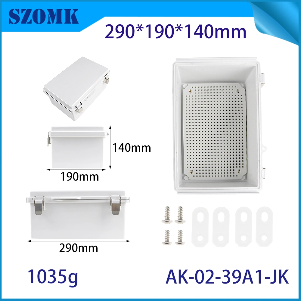 AK-02-39A1-JK Electronics Solar Network Marine Outside Wire Cable Junction Box with Stainless Steel Hinged 290X190X140MM