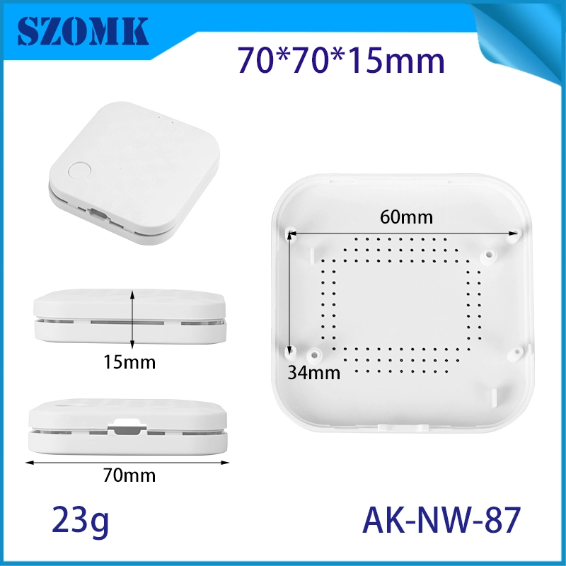 AK-NW-87 Guerra inalámbrica Smart Control de control para el hogar Pies de goma con carcasa de plástico texturizado IoT Actitud 70*70*15 mm