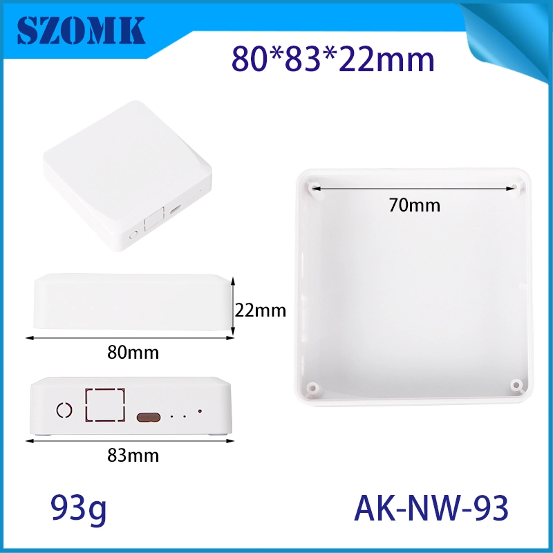 AK-NW-93 Smart Home Gateway Plastic Casing Wireless Router Abs Empty Plastic Casing 80*83*22mm