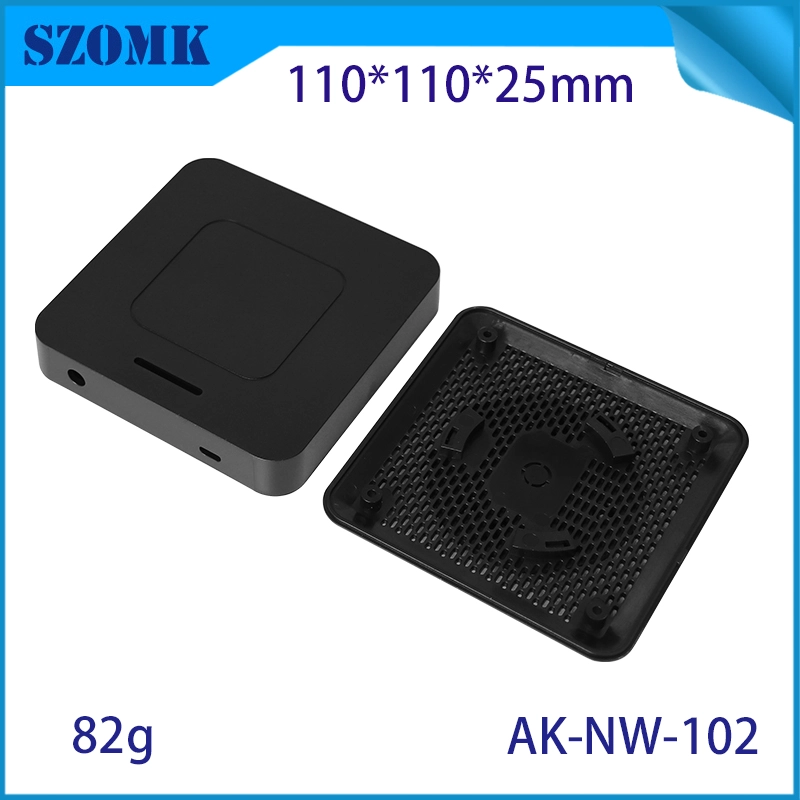 AK-NW-102 WiFi Voice Control Remote Media Player Streaming TV-Box 4K ABS Elektrische Box 110*110*26mm