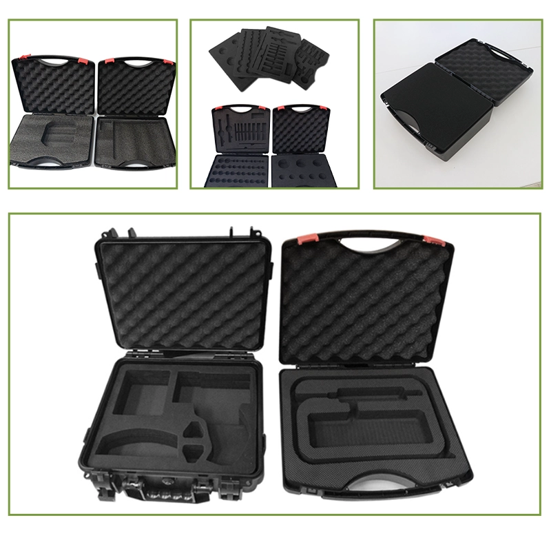 AK-MG Plastic Injectie PP Instrumentapparatuur Beschermingsschuim Hard klein plastic draagtas Opbergdoos Schokbestendig gereedschapskast