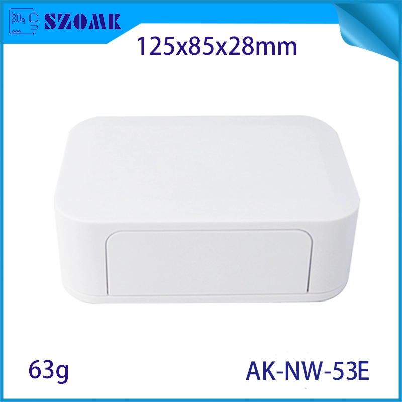 China SZOMK hot sale new design plastic enclosure indoor outdoor Ip54 abs electronic box AK-NW-53E 125*85*28MM manufacturer