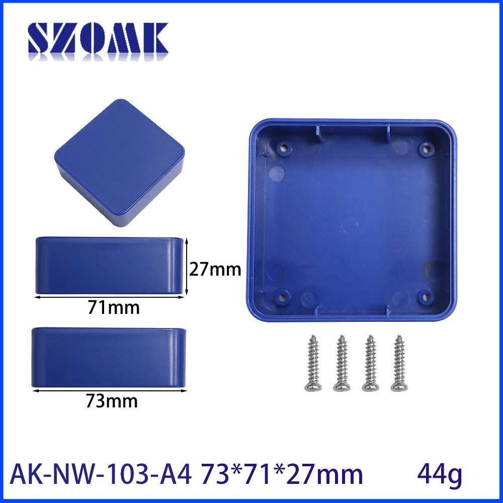 AK-NW-103 Plastic Iot Product Outer Box Pcb Mounting Box Network Enclosure Casing 73*71*27mm