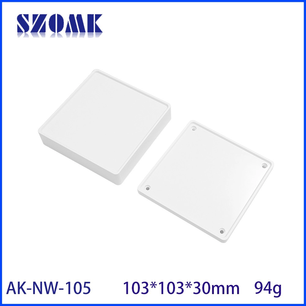 AK-NW-105 DIY-Kunststoffhülle für Netzwerkmodule IoT-Gerät Kunststoffgehäuse 103*103*30 mm