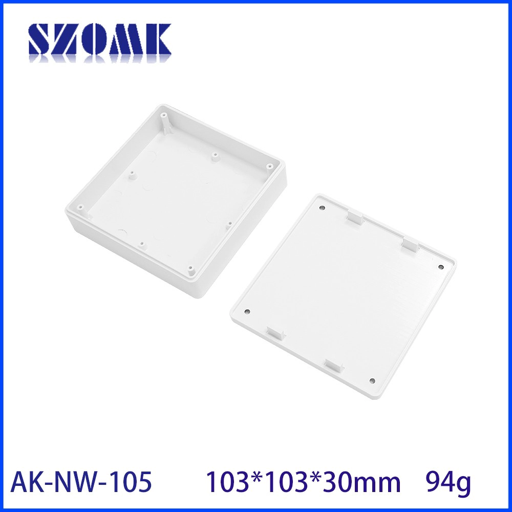 AK-NW-105 DIY-Kunststoffhülle für Netzwerkmodule IoT-Gerät Kunststoffgehäuse 103*103*30 mm