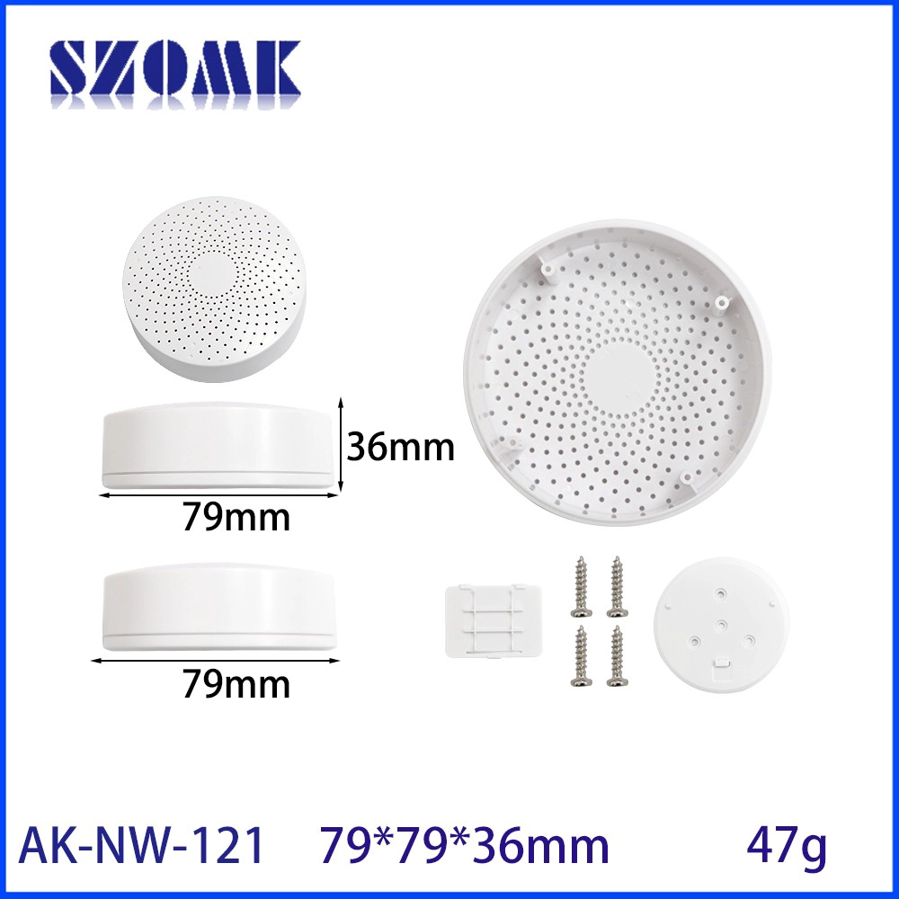 AK-NW-121 IoTゲートウェイスマートセンサー天井ケーシング壁取り付けプラスチックPCB電子79*79*36mmのケース