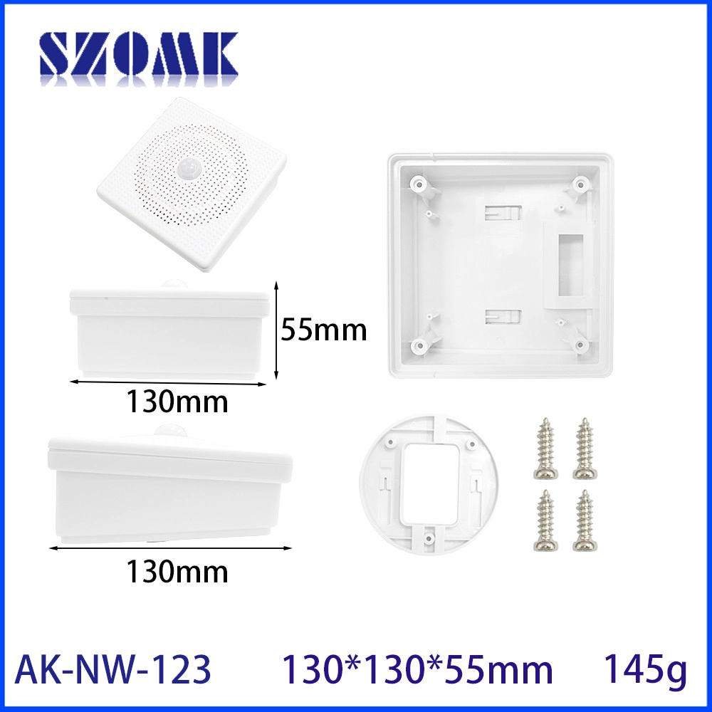 AK-NW-123 Capteur de porte boîtier vocale intelligente infrarouge humain IoT sans fil d'alarme en plastique Boîte 130 * 130 * 60 mm