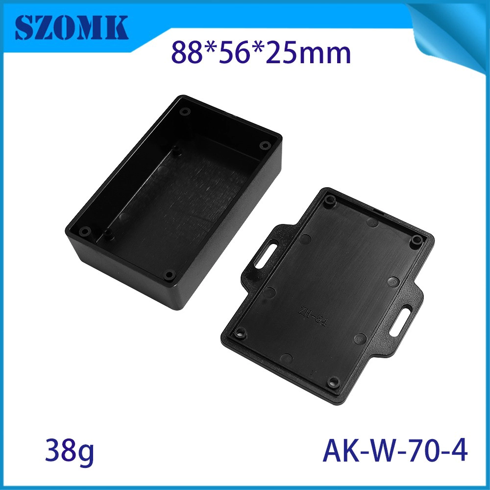 AK-W-70-4 PCB Lleva de llenado Caja de unión de plástico Caja de plástico con oreja 90*55*25 mm