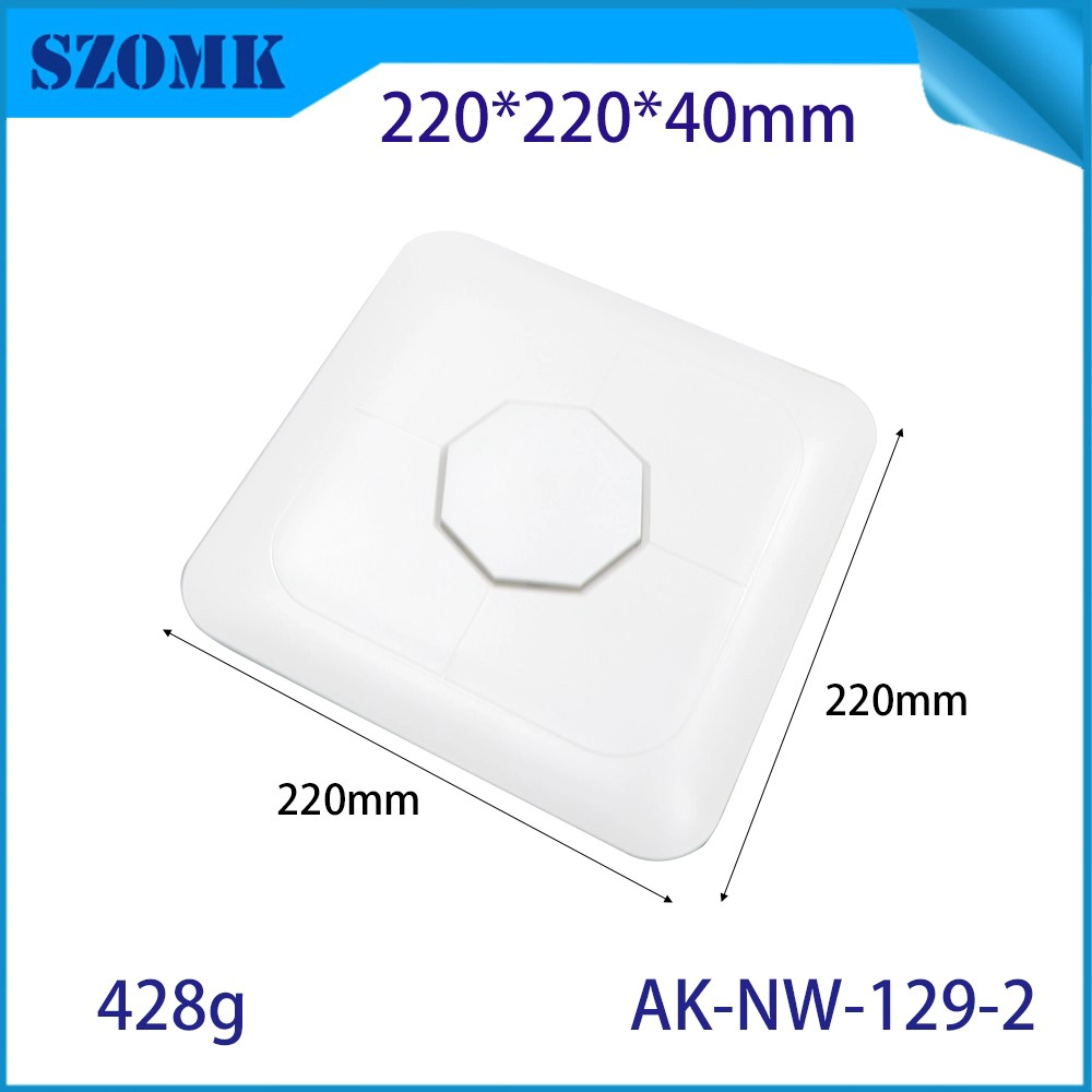AK-NW-129 ABS en el enrutador inalámbrico de la puerta de enlace AP de carcasa de gasolina Sensor de carcasa de carcasa de plástico 220*220*40 mm