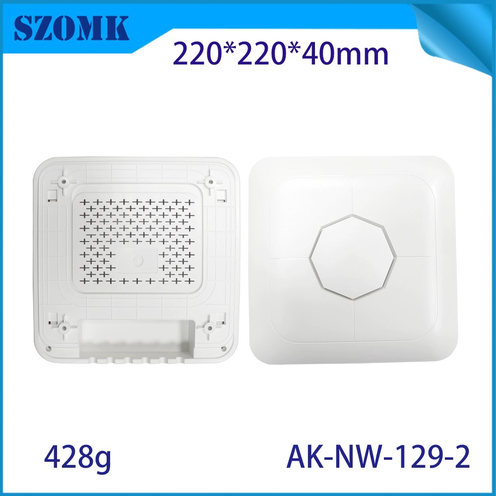 AK-NW-129 ABS en el enrutador inalámbrico de la puerta de enlace AP de carcasa de gasolina Sensor de carcasa de carcasa de plástico 220*220*40 mm