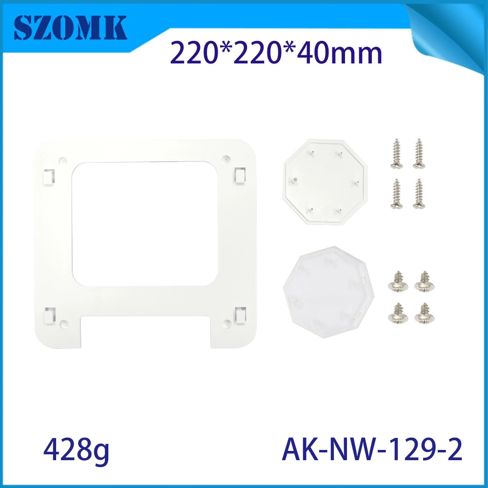 AK-NW-129 ABS en el enrutador inalámbrico de la puerta de enlace AP de carcasa de gasolina Sensor de carcasa de carcasa de plástico 220*220*40 mm