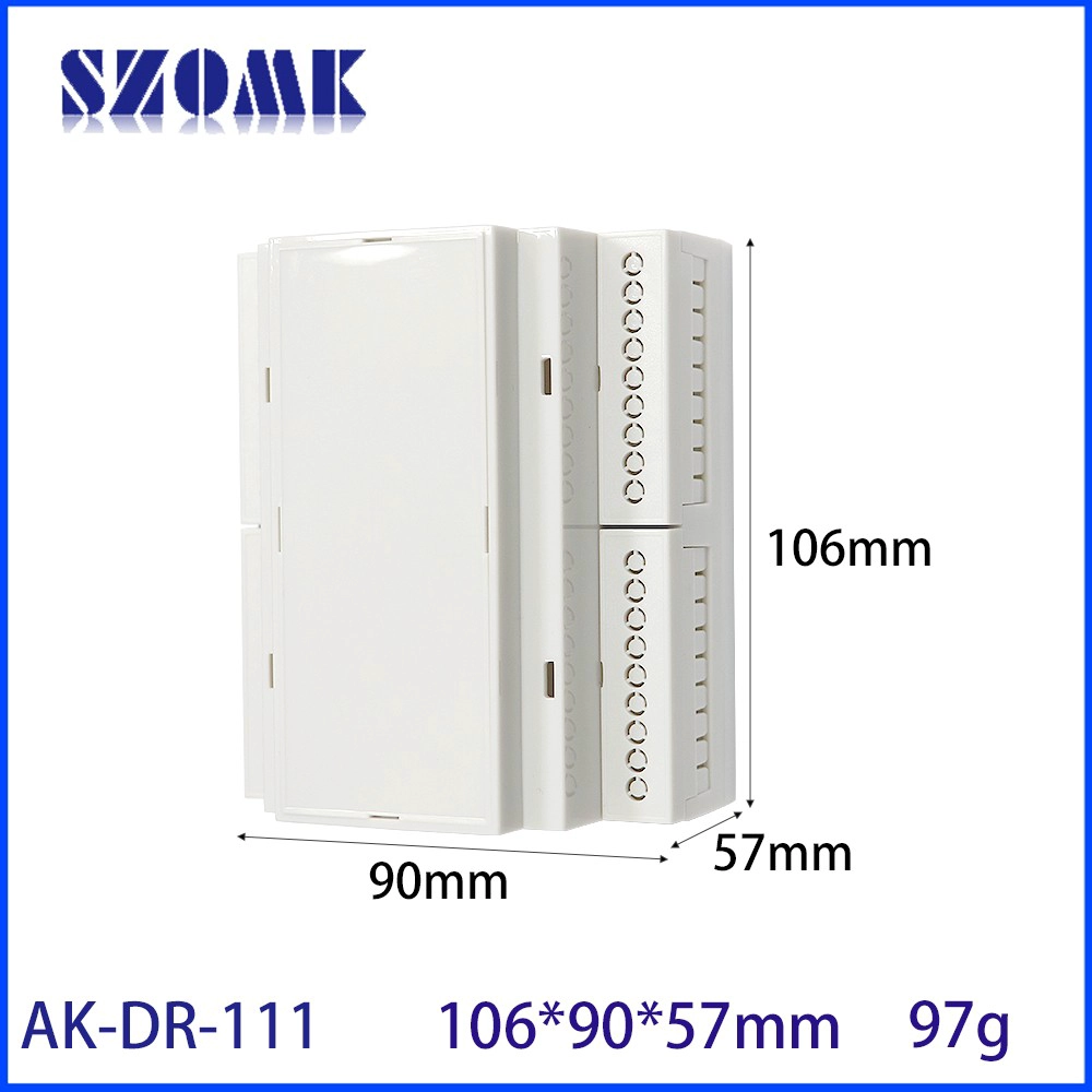 106*90*57 مللي متر AK-DR-111 وحدات Pcb جبل قوس 36 نقطة Plc كتل طرفية الكهربائية البولي البلاستيك Din السكك الحديدية الضميمة