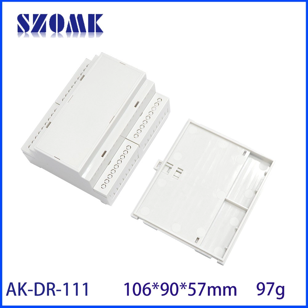 106*90*57 مللي متر AK-DR-111 وحدات Pcb جبل قوس 36 نقطة Plc كتل طرفية الكهربائية البولي البلاستيك Din السكك الحديدية الضميمة